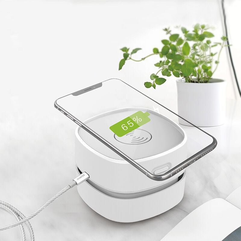 Desk Mini Vacuum Cleaner (*5W Wireless Charger*)