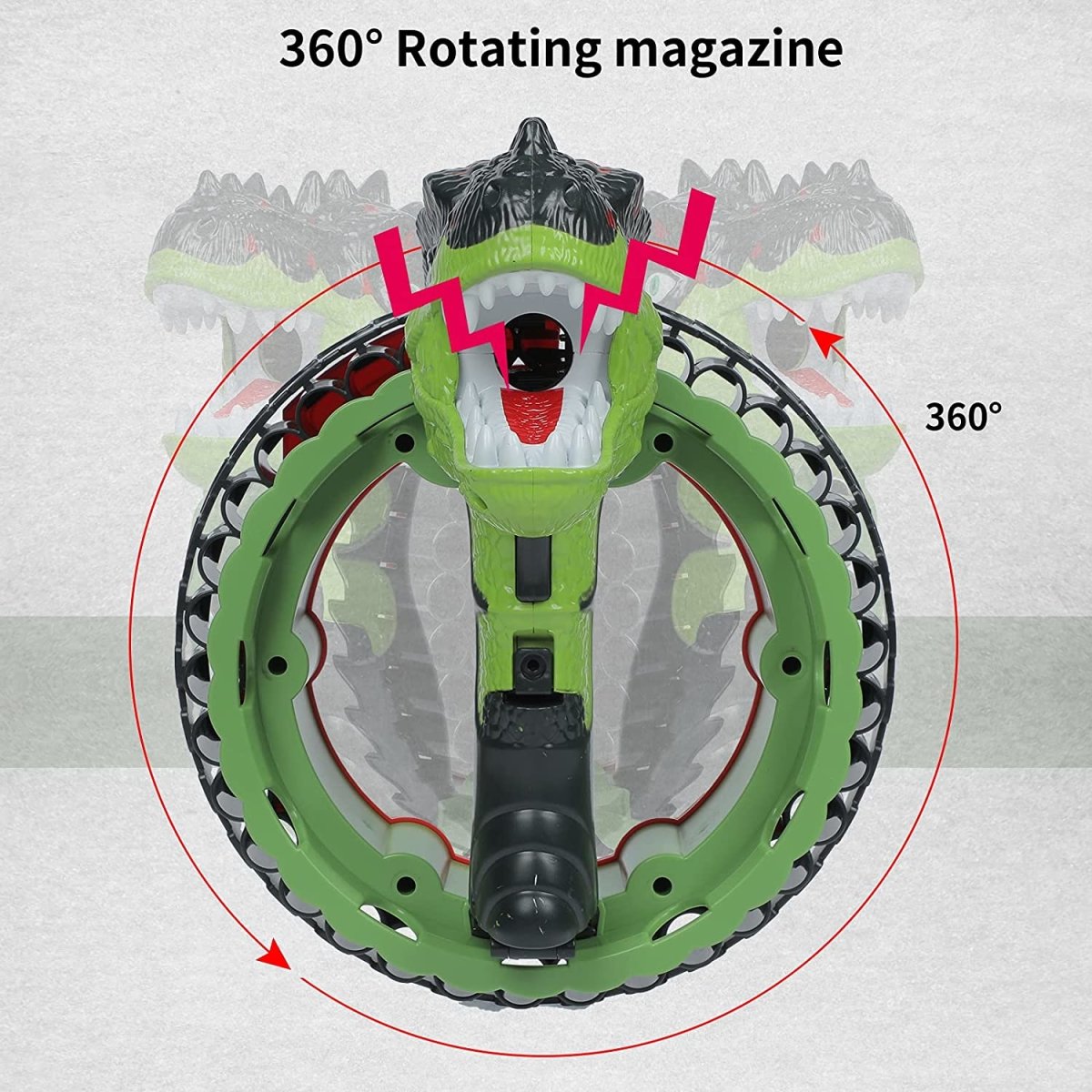 DinoNerf™ - Rechargeable Dinosaur Wheel Nerf Gun