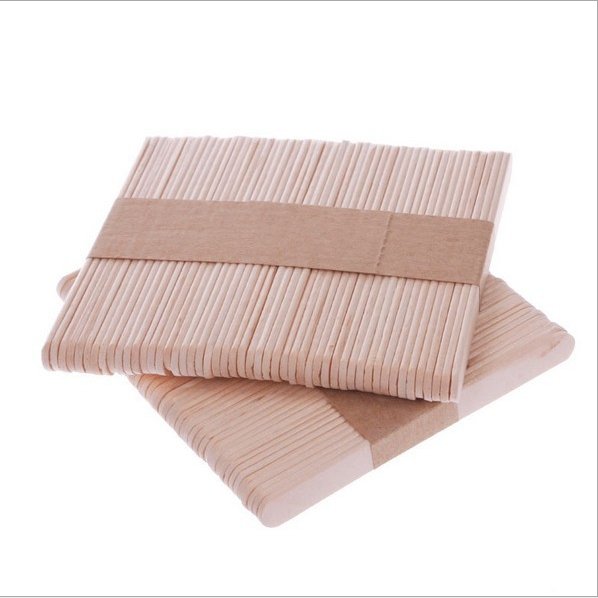 Natural Wooden Ice Cream Sticks (50 Package)