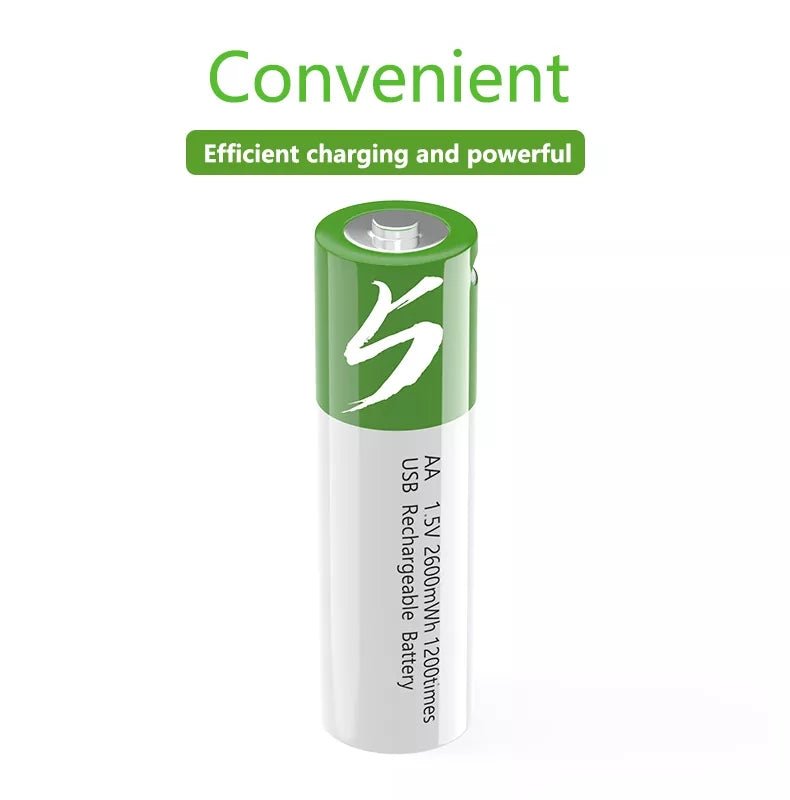 Type-C Rechargeable Batteries (AA & AAA)