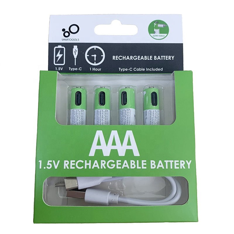 Type-C Rechargeable Batteries (AA & AAA)